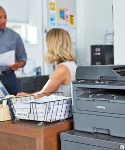 Brother MFC-L2690DW Monochrome Laser All-in-One Printer, Print Scan Copy Fax, Auto 2-Sided Printing, Wireless Connectivity, 26ppm, 250-sheet, Compatible with Alexa, Bundle with JAWFOAL Printer Cable 10 716miY5pTvL 1