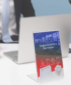 SOURCEONE.ORG Premium 5 x 7 Slant Back Clear Acrylic Sign Holder, Ad Frame, Picture Frame 12 Pack 9 716nZWJGXoL