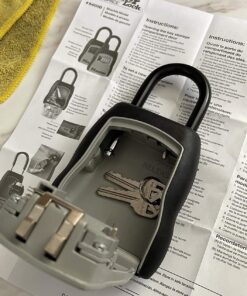 Master Lock Key Lock Box, Outdoor Lock Box for House Keys, Key Safe with Combination Lock, 5 Key Capacity 1 Pack Black 42 716oUobdOAL