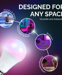Flux WiFi Smart LED Light Bulb - Compatible with Alexa, Google Home Assistant & IFTTT - Smartphone Controlled Multicolored Color Changing Lights - Sunrise Wake Up Light & Dimmable Night Light 29 716ol24cAbL