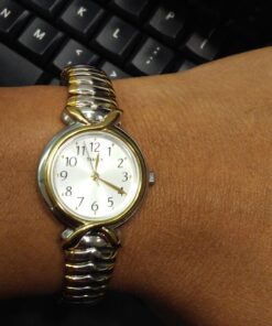 Timex Women's T21854 Pleasant Street Two-Tone Stainless Steel Expansion Band Watch 17 716pap081tL