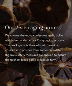 Aged Black Garlic Capsules - Garlic Pills - Less Odor - 60 Capsules - Allium Sativum Supplement - More Effective Than Allicin 19 716pzW 4X8L