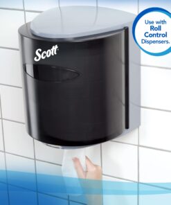 Scott® Essential Roll Control Center Pull Paper Towels (01032) with Fast-Drying Absorbency Pockets, Perforated Full-Sized Hand Paper Towels, White (6 Rolls per Case, 4,200 Sheets Total) 10 716qfDFWd7L