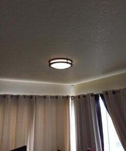 LB72120 LED Flush Mount Ceiling Light, 12 inch, 15W (150W Equivalent) Dimmable 1200lm, 3000K Warm White, Oil Rubbed Bronze Round Lighting Fixture for Kitchen, Hallway, Bathroom, Stairwell 32 716qzaZB7LL