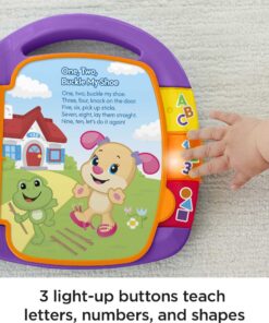Fisher-Price Laugh & Learn Musical Baby Toy, Storybook Rhymes, Electronic Learning Book With Lights & Songs For Ages 6+ Months 12 716rGLeysrL