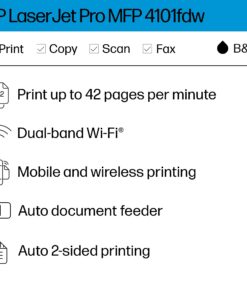 Alternative view of HP LaserJet Pro MFP 4101fdw Wireless Black & White Printer with Fax, Works with Alexa