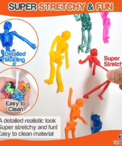 Alternative view of UpBrands 48 Stretchy Toys, Party Favors for Kids Halloween Skeletons, 12 Colors Bulk Set, Kit for Easter Egg Basket Stuffers, Goodie Bags, Pinata Filler, Small Toys Classroom Prizes 48 Pack