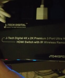 J-Tech Digital 4K@30HZ 4-Port HDMI Switch with PIP, IR, HDCP1.4 Wireless Remote Control, and Auto Switch ON/OFF Functions with Control4 Driver Available 32 716smRxIlWL