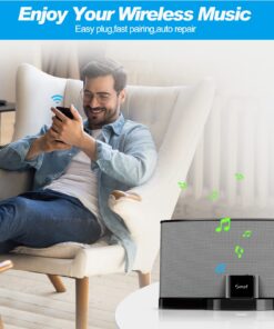 Smof Premium 30 Pin Bluetooth Adapter for Sounddock,Replace iPod/Phone/JBL/Car, Bluetooth Audio Receiver 3.5 mm AUX Output-Female 29 716spEdTBsL