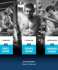 Pre Workout Nitric Oxide Supplement - Extra Strength L Arginine L Citrulline Supplement with Beta Alanine Nitric Oxide Booster for Enhanced Performance Strength Vascularity and Muscle Recovery 14 716st3AdckL