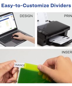 Avery Plastic 8-Tab Binder Dividers, Insertable Multicolor Big Tabs, 1 Set (11901) 18 716tvYrMmDL