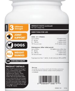 VETRISCIENCE GlycoFlex 3 Hip and Joint Support for Dogs, Chewable Tablets 10 716uAd hXNL