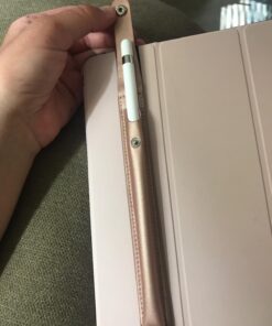 MoKo Pencil Case Fit Apple Pencil (USB-C), Apple Pencil 1st/2nd Generation, Elastic Band Detachable Stylus Pens Pocket Protective Pouch for 9.7"-12.9" Tablet,Rose Gold Rose Gold 76 716uc5GAZL