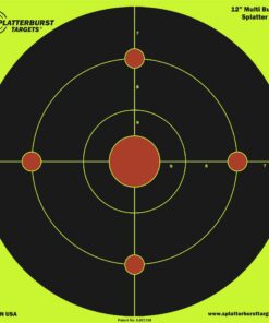 Splatterburst Targets - 12 inch Multi-Bullseye Splatter Target - Easily See Your Shots Burst Bright Fluorescent Yellow Upon Impact - Made in USA 25 Pack 14 716ujmIV7eL