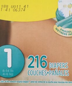 Diapers Newborn / Size 1 (8-14 lb), 216 Count - Pampers Swaddlers Sensitive Disposable Baby Diapers, (old version) (Packaging May Vary) 216 Count (Pack of 1) 34 716uwyaxQ3L