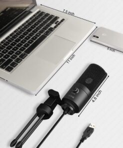 FIFINE USB Microphone, Metal Condenser Recording Microphone for Laptop MAC or Windows Cardioid Studio Recording Vocals, Voice Overs,Streaming Broadcast and YouTube Videos-K669B Black 25 716vBmNuCnL