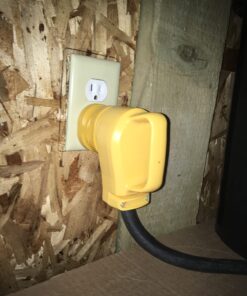 Camco PowerGrip Camper/RV Adapter | Features a 15-Amp Male (NEMA 5-15P) & 30-Amp Female (NEMA TT-30R) Connection | Rated for 125V/1875W (55223) 17 716vcrgHNvL