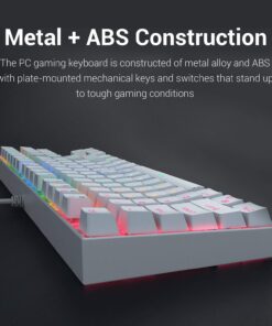 Redragon K552 Mechanical Gaming Keyboard RGB LED Backlit Wired with Anti-Dust Proof Switches for Windows PC (White, 87 Key Blue Switches) 87 Key Blue Switch White RGB Backlit 24 716wfvbWlBL