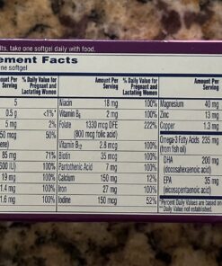 One A Day Women's Prenatal 1 Multivitamin including Vitamin A, Vitamin C, Vitamin D, B6, B12, Iron, Omega-3 DHA & more, 30 Count - Supplement for Before, During, & Post Pregnancy Unflavored 30 Count (Pack of 1) 22 716wqASXUwL