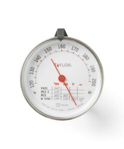 Alternative view of Taylor Leave-in Meat Oven Safe Compact Analog Dial Meat Food Grill BBQ Kitchen Cooking Thermometer, 3 inch dial, Stainless Steel