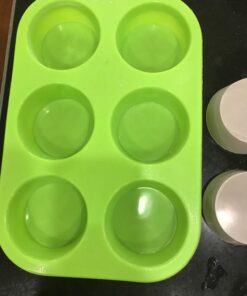 X-Haibei Round Circle Soap Silicone Mold Chocolate Jelly Muffin Cupcake Baking Mould, Basic Soap Making, Dia. 2.75inch,3oz per cell 25 716xbfdfkIL