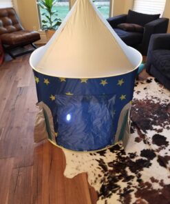 USA Toyz Rocket Ship Pop Up Kids Tent - Spaceship Rocket Indoor Playhouse Tent for Boys and Girls with Included Space Projector Toy and Kids Tent Storage Carry Bag Rocketship Tent 37 716xhwQ9LHL