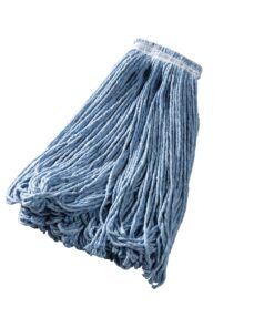Rubbermaid Commercial Products Universal Headband Blend Mop, Blue, Looped Ends to Reduce Fraying, Heavy Duty Industrial Wet Mop For Floor Cleaning Office/School/Stadium/Lobby/Restaurant Single 9 716y4wrHsAL