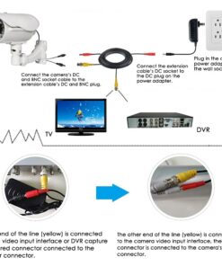 ABLEGRID® 4 Pack 100ft bnc Video Power Cable Security Camera Cable Wire Cord for CCTV dvr Surveillance System (Included 2X BNC to RCA connectors with Each Cable) 15 716yRDPOVHL