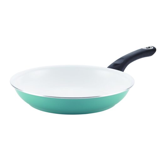 Farberware Ceramic Nonstick Frying Pan / Fry Pan / Skillet - 10 Inch, Blue Aqua