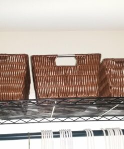 Whitmor Rattique Java Set of 3 Pieces Storage Baskets -Small (8.5"x11.4"x5.5"), Medium (9.8"x13"x6") and Large (11.4"x14.6"x6.5") 37 716zF 8B1wL