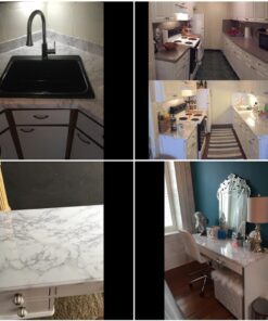 ROSEROSA Peel and Stick PVC Faux Marble Self-Adhesive Wallpaper Covering Counter Top Shelf Liner Napoleon (PGS408 : 2.00 Feet X 6.56 Feet) 43 716zueU53oL