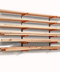 Bora Wood Organizer and Lumber Storage Metal Rack with 6-Level Wall Mount – Indoor and Outdoor Use, In Orange | PBR-001 44 717 L8I6UiL