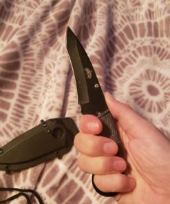 Master USA MU-1119GC Tactical Neck Knife, Black Blade, Cord-Wrapped Steel Handle, 6.75-Inch Overall, Grey Camo 44 717 PE7VviL