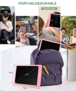 TEKFUN LCD Writing Tablet Doodle Board, 10inch Colorful Drawing Tablet Writing Pad, Girls Gifts Toys for 3 4 5 6 7 Year Old Girls Boys (Pink) Pink 10in 30 7170aHS4ZHL