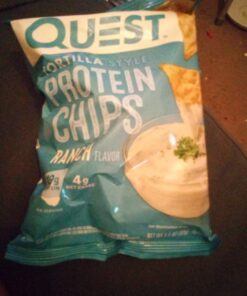 Quest Nutrition Tortilla Style Protein Chips, Ranch, Baked, 19g Protein, Low Carb, Gluten Free, 1.1 Ounce (Pack of 12) 33 7170ooIa25L