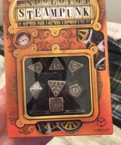 Q WORKSHOP Metal Steampunk Dice Set 7 Polyhedral Pieces 17 7170xCFBW6L