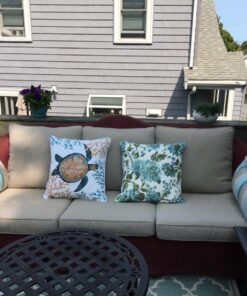 QILLOWAY Polyester Outdoor Chair Cushion Set,Outdoor Cushions for Patio Furniture.Tan/Grey Tan/Grey 27 71719gFgH0L