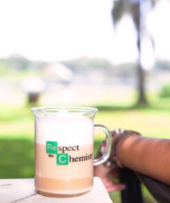 Cool TV Props Breaking Bad Mug – Beaker Coffee Mug – “Respect the Chemistry Breaking Bad Merchandise – Glass Breaking Bad Coffee Mug 12 oz (400mL) 13 7171paN2mcL