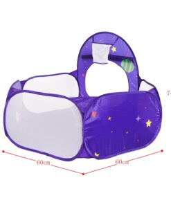 Homfu 3 in 1 Pop up Kids Play Tent with Tunnel Ocean Ball Pit Pool with Basket Hoop for Toddler Boys Girls to Play and Craw Indoor&Outdoor As Birthday Gift Purple Ball Pit 18 7172URzSlFL