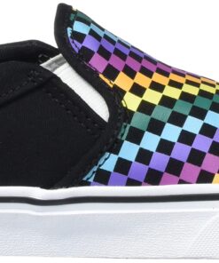 Vans Unisex Asher Slip-On Sneaker - Rainbow Checkerboard 6.5 12 71733K4 olL 1
