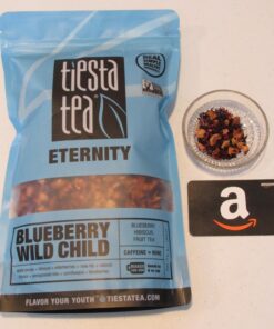 Tiesta Tea - Blueberry Wild Child Blueberry Hibiscus Herbal Tea Loose Leaf Tea Up to 50 Cups Make Hot or Iced Non-Caffeinated 5.5 Ounce Refillable Tin Tin - 50 Cups 34 71737PuMeJL