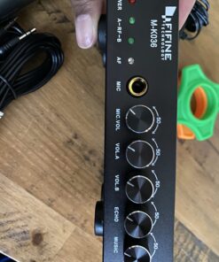 FIFINE UHF Dual Channel Wireless Handheld Microphone, Easy-to-use Karaoke Wireless Microphone System-K036 42 7173GZ21ISL