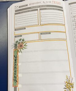 Panda Planner Undated Daily Planner - 90 Day Organization - Goals, Gratitude & Focus - Bonus Weekly & Monthly Agenda - Black - Hardcover Classic 66 7173GiU9ntL