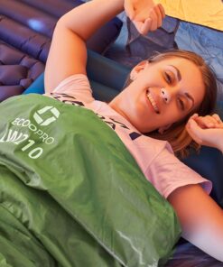 ECOOPRO Warm Weather Sleeping Bag - Portable, Waterproof, Compact Lightweight, Comfort with Compression Sack - Great for Outdoor Camping, Backpacking & Hiking-83 L x 30" W Fits Adults Olive green 21 7173n1xFErL