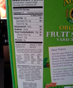 Annie's Organic Bunny Fruit Snacks, Variety Pack, 24 Pouches, 0.8 oz Each - Packaging May Vary 0.8 Ounce (Pack of 24) 42 71740r drcL