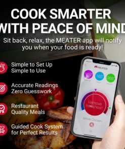 MEATER Plus: Long Range Wireless Smart Meat Thermometer with Bluetooth Booster | for BBQ, Oven, Grill, Kitchen, Smoker, Rotisserie | iOS & Android App 27 717434yqMLL