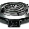 Elite Gourmet ESB-300X Single Countertop Coiled Burner, 1000 Watts Electric Hot Plate, Temperature Controls, Power Indicator Lights, Easy to Clean, Black 43 71745zrxgL