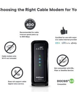 ARRIS SURFboard mAX Pro (16x4) DOCSIS 3.0 Cable Modem, approved for Cox, Spectrum, Xfinity & more 25 7174kNzS6pL