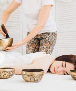 10" Large Master Healing Hand hammered Tibetan Singing Bowl ~ Great for Meditation, Yoga, Sound Bath, Mindfulness, Relaxation ~ Cushion, Wooden Mallet & Drumstick Included 19 7175ZPvwdsL