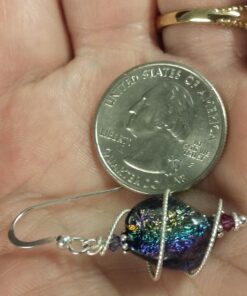 Body Candy Handcrafted 925 Silver Purple Dichroic Drop Dangle Earrings Created with Crystals 52 7175do1JNZL